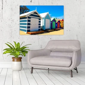 Obraz - Pláž Brighton, Melbourne, Austrália (90x60 cm)