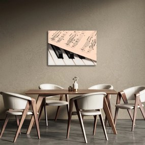 Obraz klavíra s notami (70x50 cm)