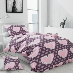 Bavlnené obliečky KASUGA ružové + povlak na vankúšik 40 x 40 cm Rozmer obliečky: 70 x 90 cm | 140 x 200 cm