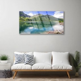 Obraz plexi Hora jazero príroda 100x50 cm