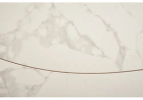 Rozkladací jedálenský stôl 41450 130/190 x 100cm Marble Look White Ceramik  - Komfort-nábytok