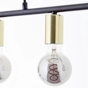 Brilliant - Luster na lane KERRY 5xE27/40W/230V čierna/mosadz