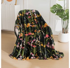 Mikroplyšová deka MYSTIC GARDEN, tmavozelená Rozmer: 200 x 220 cm