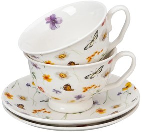 Porcelánová šálka na nohe s podšálkou Royal Margaret 250 ml sada 2ks