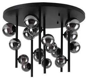 Ideal Lux - LED Luster na tyči PERLAGE 18xG9/3W/230V pr. 70 cm čierna/dymová