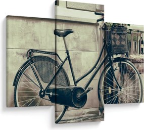 Obraz - Vintage kolo s kvetinami (90x60 cm)