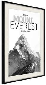 Artgeist Plagát - Mount Everest [Poster] Veľkosť: 20x30, Verzia: Čierny rám s passe-partout