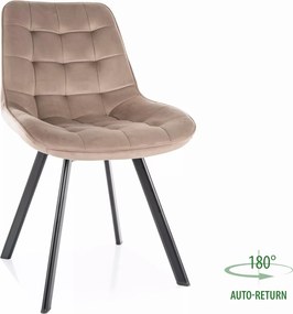 SI Monti Velvet stolička tmavá béžová