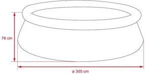 Bazén Planet Pool Quick 3,05 x 0,76 m Ratan