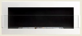 Závesný biokrb na stenu AIASA BIELY SO SKLOM 90x40x12