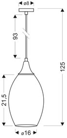 Luster na lanku CELIA 1xE27/60W/230V