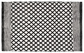 Čiern-obiela kúpeľňová predložka z recyklovaného plastu 50x80 cm Tara – Wenko