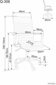 SI Otočná stolička Q-306 čierna