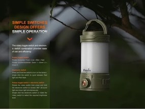 Fenix CL26RPROOLI - LED Stmievateľná prenosná nabíjacia lampa LED/USB IP66 zelená