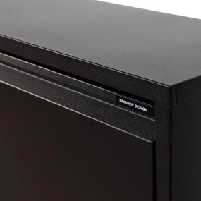 Čierna kovová výklopná/závesná skrinka na topánky 75x41x22 cm Billy – Spinder Design