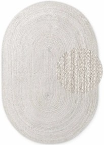 Koberec Hanse Home Jute Braided Rangpur biely ovál