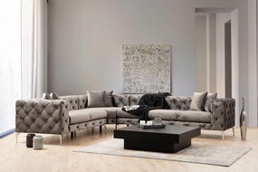 Luxusná rohová pohovka Como 270 x 310 cm, ľavá, antracitová