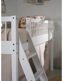 Biela vyvýšená detská posteľ z bukového dreva 90x200 cm Forrest – Vipack