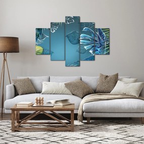 Obraz - Listy tropických rastlín (150x105 cm)