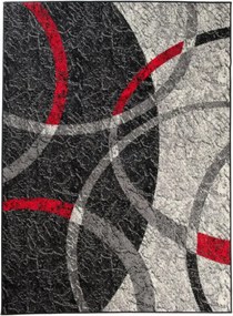 Koberec QMEGA PP CRM T157A čierny / červený