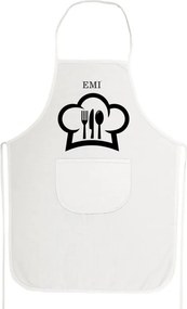 Kuchynská zástera Chef EMI, biela