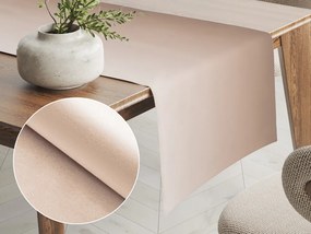 Biante Teflónový behúň na stôl TF-096 Púdrovo béžový bez vzoru 45x180 cm