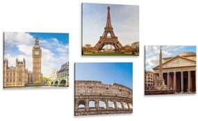 Set obrazov pre milovníkov cestovania - 4x 40x40