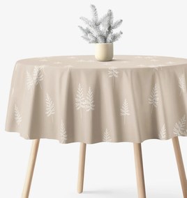 Goldea okrúhly obrus z pevnej bavlny - severské stromčeky Ø 130 cm