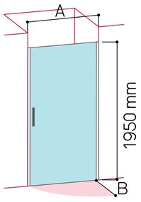Glass 1989 Soho - Sprchový kút otváravé dvere, veľkosť vaničky 90 cm, profily chrómové, číre sklo, GQF0004T500