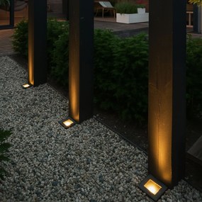 Inteligentné zemné bodové svietidlo čierne nastaviteľné IP65 vrátane Wifi GU10 50mm - Oneon