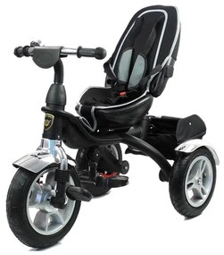 LEAN TOYS Detská Trojkolka PRO500 Strieborná čierny rám 2023