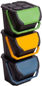 Sada 3 odpadkových košov FRIDA na triedený odpad 3 x 25 l