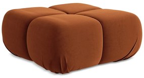 Oranžová zamatová modulárna podnožka Lokua – Makamii