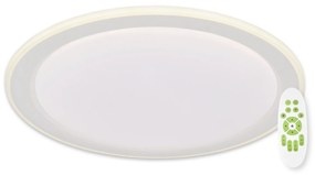 TOP-LIGHT Stropné moderné LED osvetlenie NORMAN 50B RC, 60W, ďalej. ovládanie, 50cm, okrúhle, biele