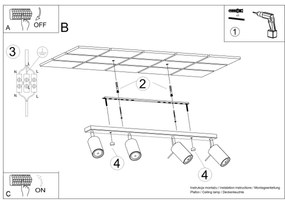 Sollux SL.1504 - Bodové svietidlo RING 4xGU10/10W/230V zelená