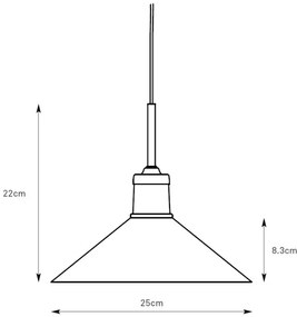 Markslöjd 108867 - Luster na lanku VELA 1xE27/40W/230V mosadz/biela
