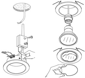Eglo 94235 - SADA 3x LED Podhľadové svietidlo PENETO 3xGU10-LED/3W/230V