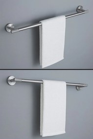 Rea Modern, kúpeľňový vešiak na uteráky 60cm, 6603, brúsená oceľ, REA-98002