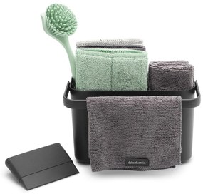 Tmavosivá súprava na umývanie riadu z recyklovaného plastu SinkSide – Brabantia