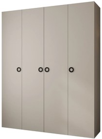 Šatníková skriňa 200 cm Carmela 40-1 (kašmír + čierna). Akcia -20%. Vlastná spoľahlivá doprava až k Vám domov. 1126543
