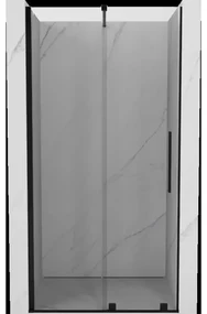 Mexen Velar posúvacie sprchové dvere 110 cm, Priehľadné, Čierne - 871-110-000-01-70