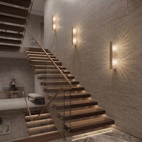 Toolight Toolight, LED nástenné svietidlo, 6W, 500lm, 4000K, G147-2W, zlatá matná, OSW-04703