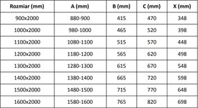 Mexen Velar, posuvné sprchové dvere do otvoru 160 cm, 8mm sklo námraza, chrómová, 871-160-000-31-01