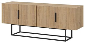 TV stolík v dekore duba v prírodnej farbe 140x55 cm Titan – Marckeric