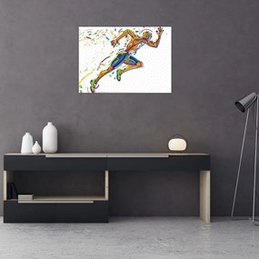Sklenený obraz - Bežec (70x50 cm)