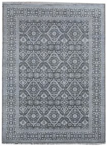 Diamond Carpets India, Ručne viazaný kusový koberec Diamond DC-HALI B Grey / silver, 365x550, šedá, chodba / predsieň