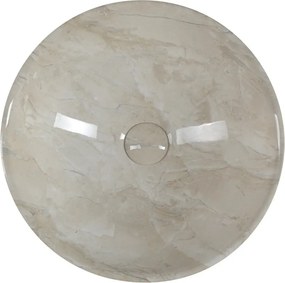 Béžové keramické okrúhle umývadlo ø 42 cm Dalma – Sapho