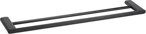 Bemeta Design ORGANIC BLACK: Držiak uterákov, 600 mm, dvojitý - 167104050