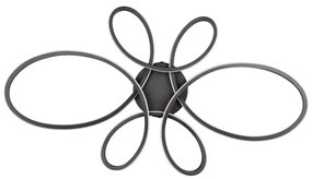 Čierne LED stropné svietidlo 45.5x83 cm Fly – Trio