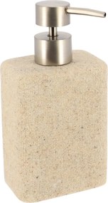Dávkovač mydla Fiori, piesková/s prvkami vo farbe nerez, 360 ml